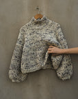 White Sheep Sweater, Ruke Knit. Print Knitting Pattern
