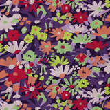 Pop Blossom Dark Purple, Organic Cotton Jersey