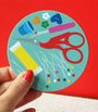 Sewing Coaster - Melamine : Aqua
