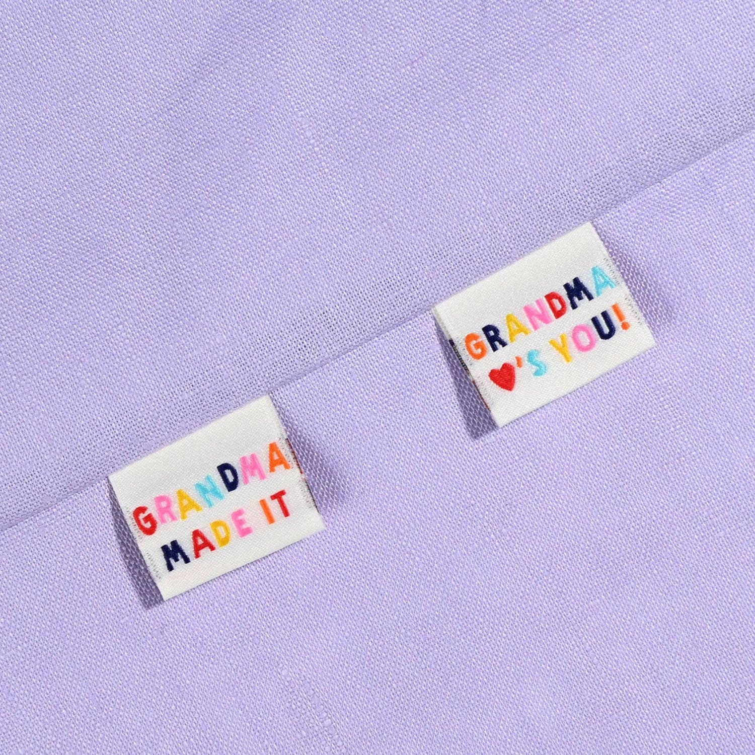 Grandma Made It/Grandma Loves You! Woven Labels