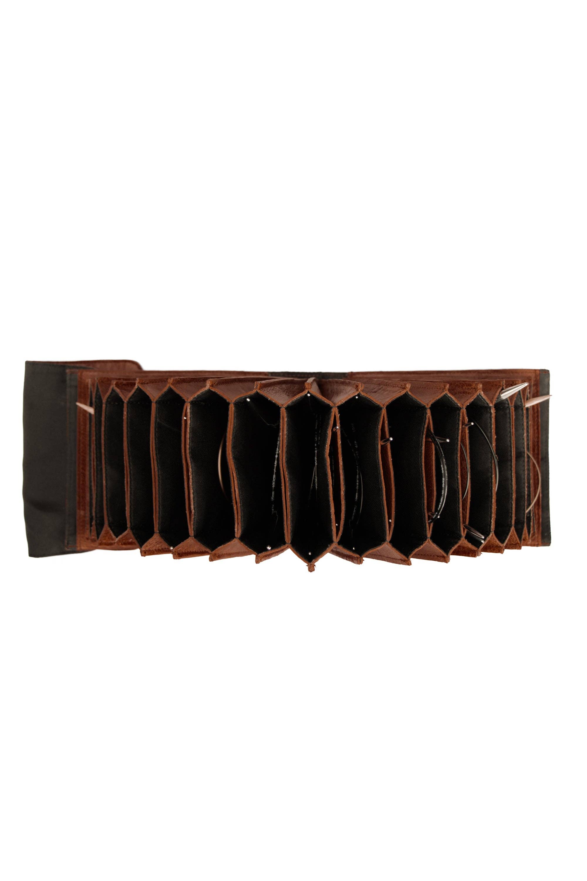 Betina XL Needle Case: Rich Brown