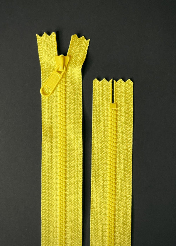 YKK Vislon 3 Zip. Bright Yellow 40cm