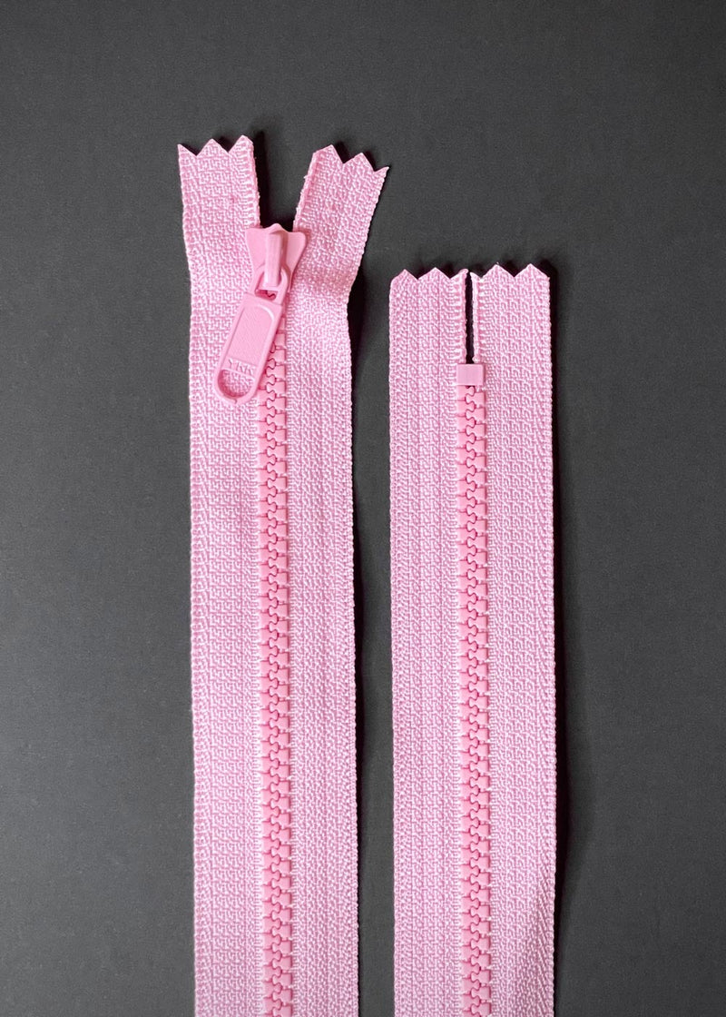 YKK Vislon 3 Zip. Candy Pink 40cm