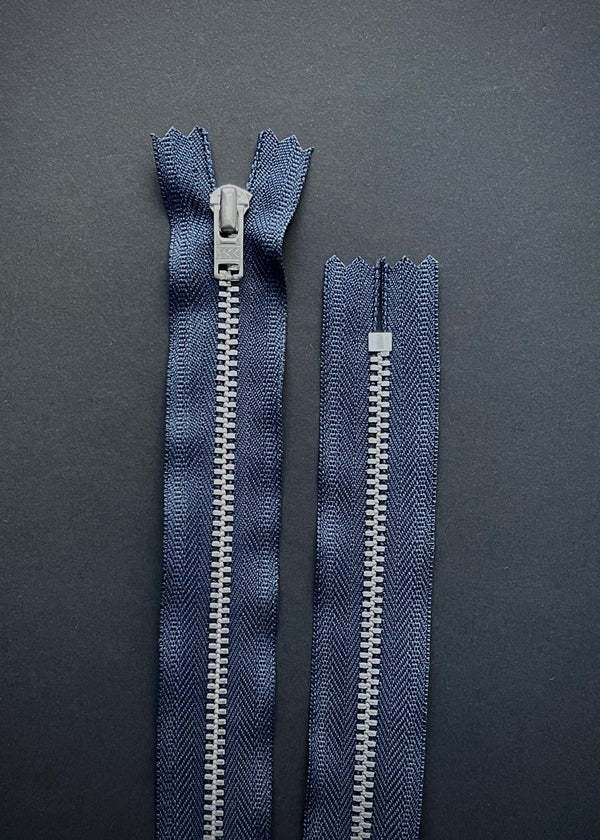 YKK Nickel Trouser Zip - Navy