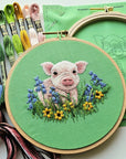 Posing Piglet Embroidery Kit