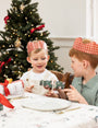 10 Pack Christmas Paper Crown Hats - Heirloom Holly Christmas