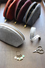 Woollen Notions Pouch incl Notions: Light Grey
