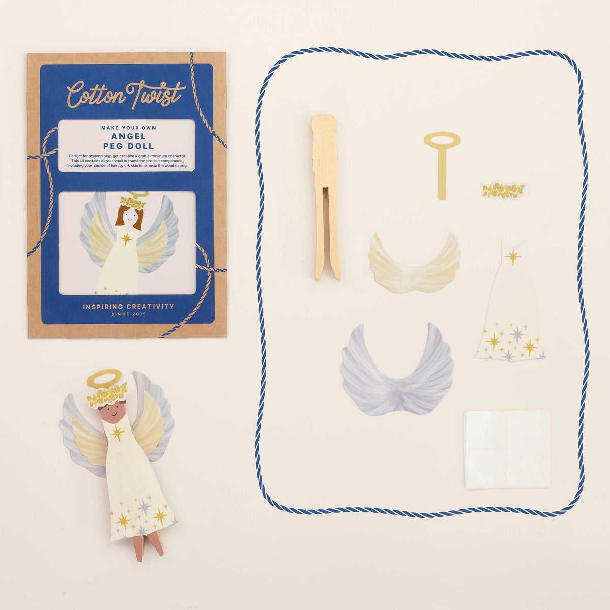 Make Your Own Angel Peg Doll