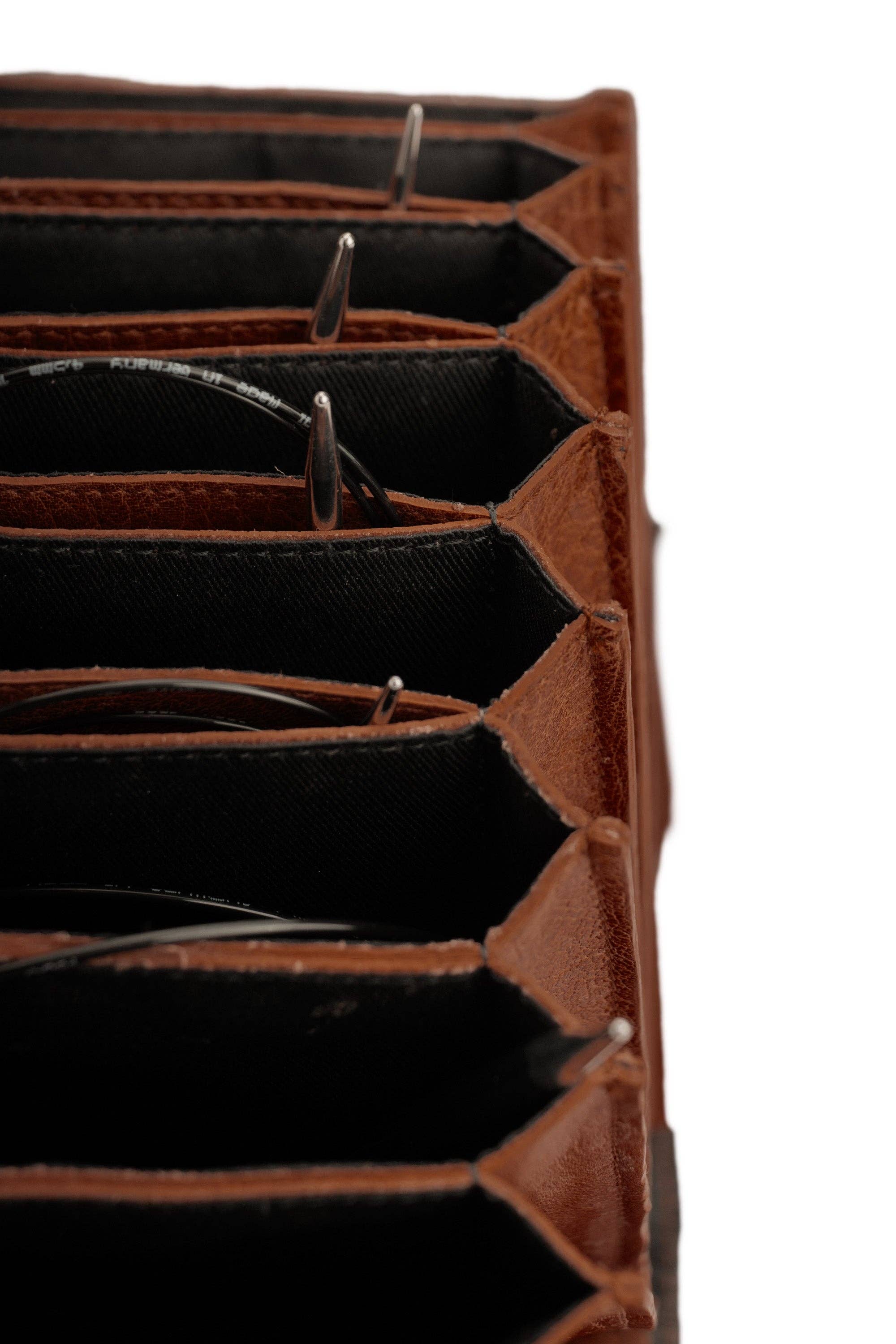 Betina XL Needle Case: Rich Brown