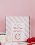 Pegboard Cross Stitch Letter Kit. Mustard