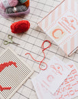 Pegboard Cross Stitch Letter Kit. Mustard