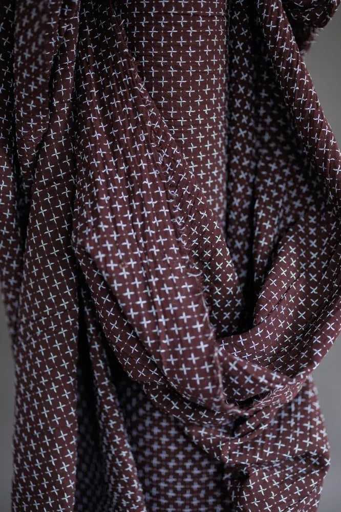 Cool Browns Cross Stitch Indian Cotton