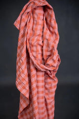Organic Cotton Gingham Seersucker - Flush