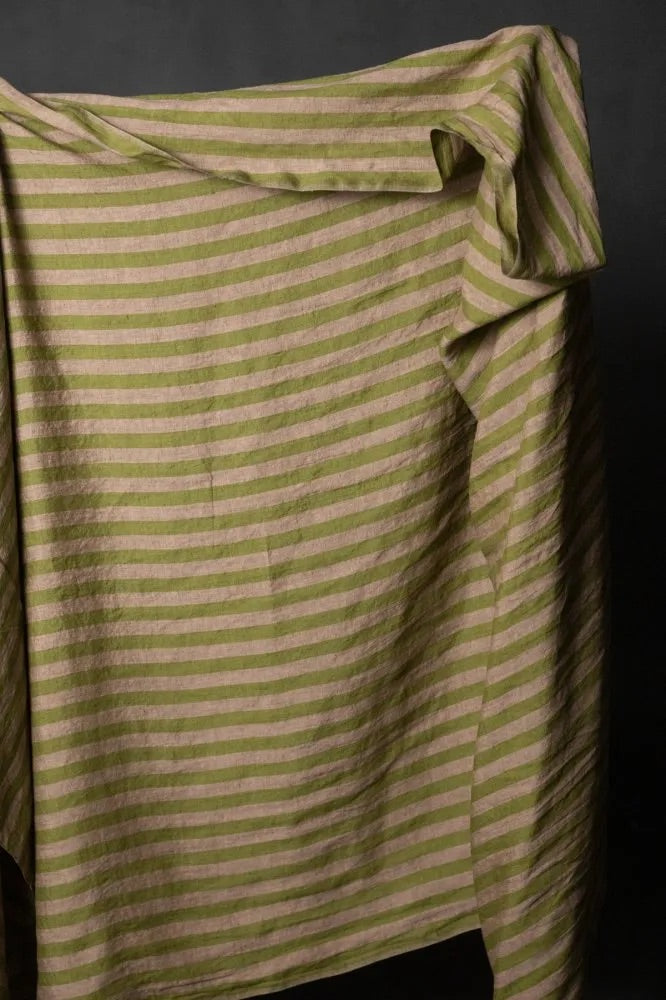 PRE-ORDER. Pepper Twist Stripe Laundered Linen Fabric