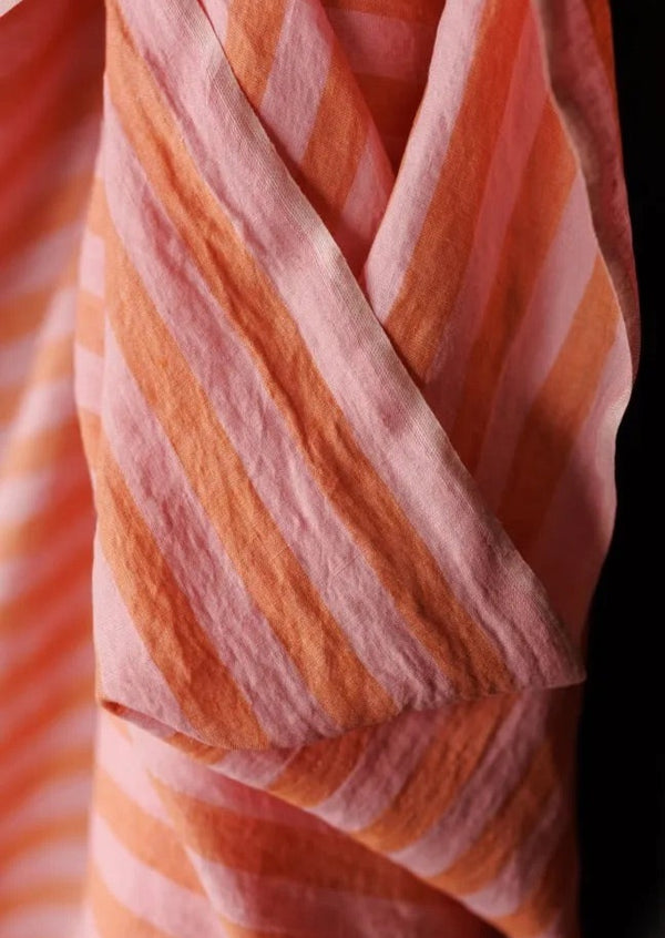 Mallow Stripe European Laundered Linen