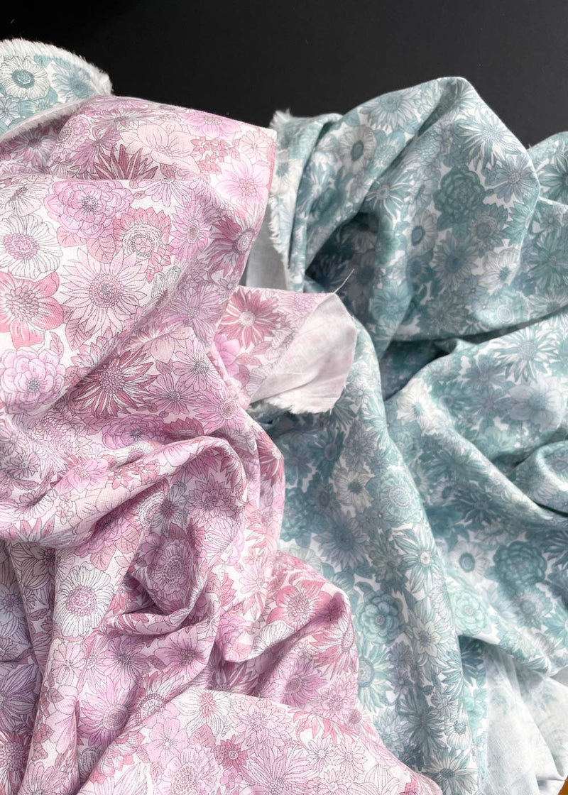 Cotton Double Gauze - Mona Floral Pink