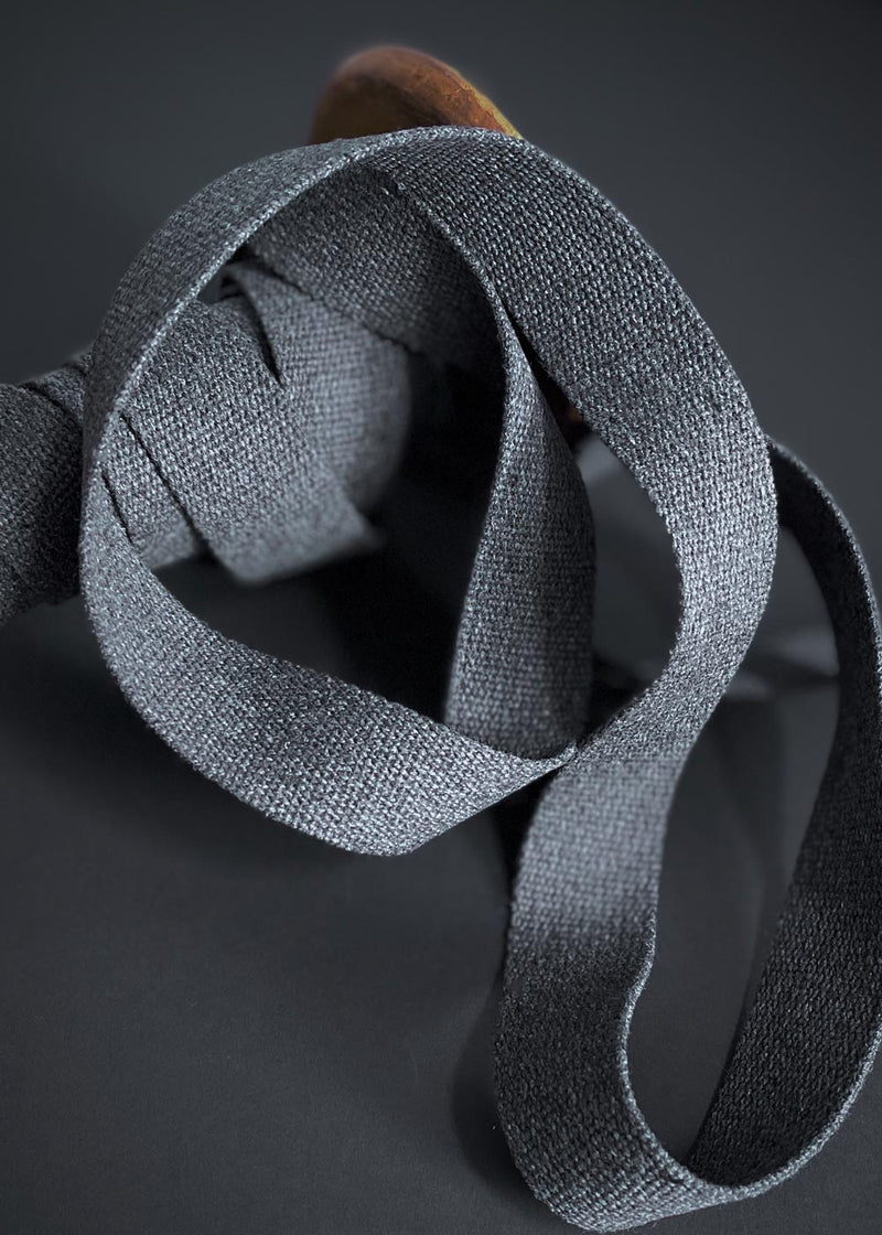 Cotton Bag Webbing - 30mm Charcoal Grey