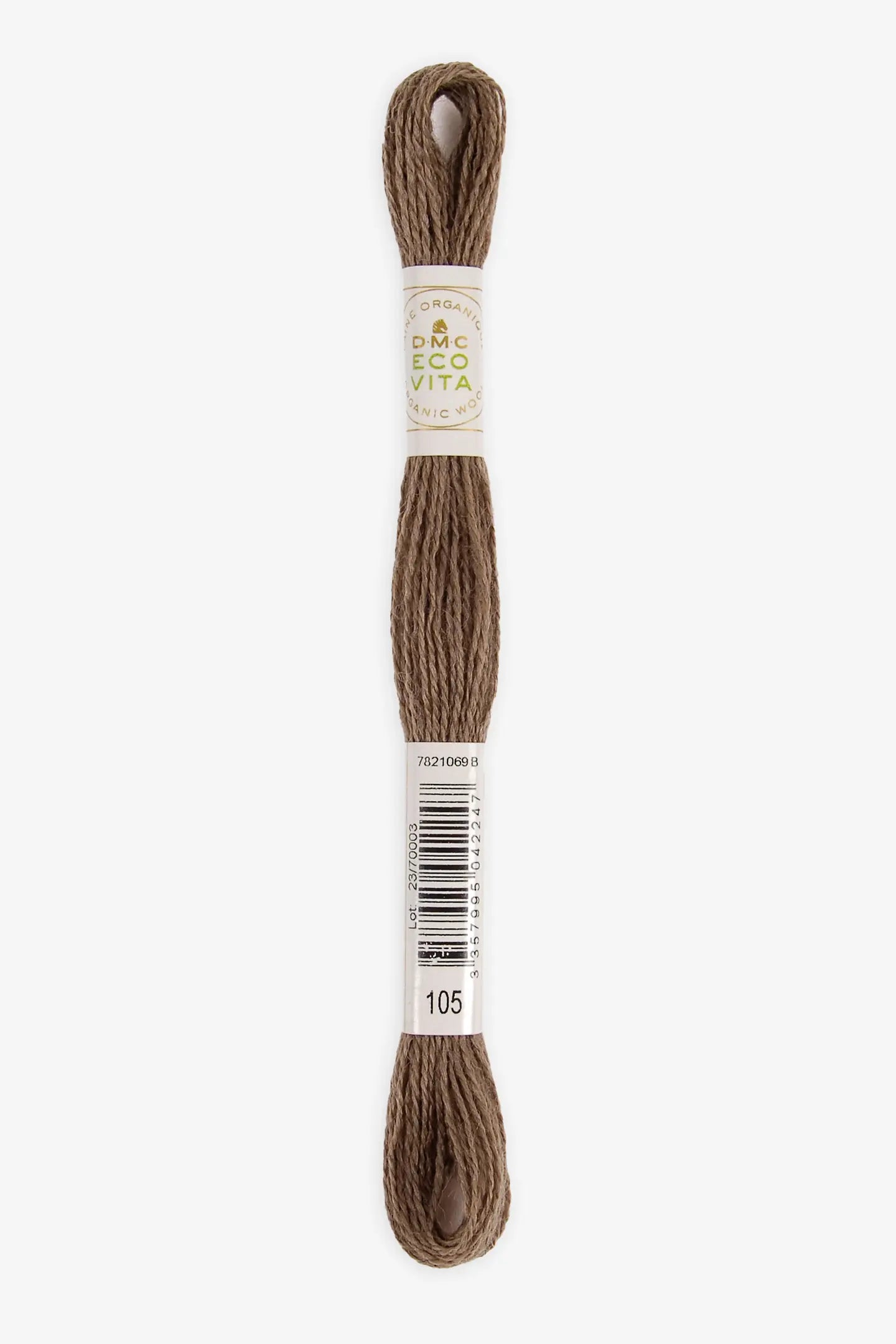 DMC Eco Vita Organic Wool Thread. 105 Toasted Catechu