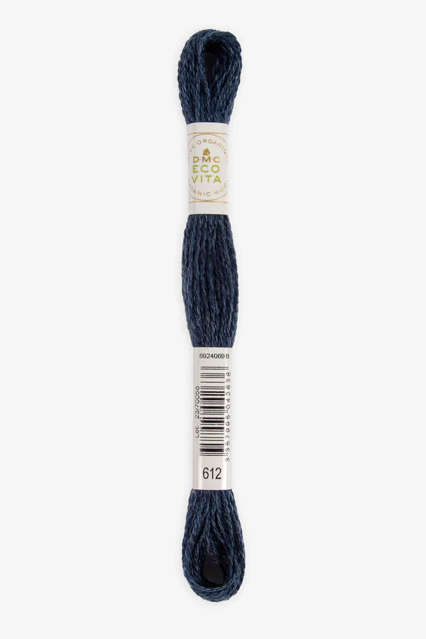 DMC Eco Vita Organic Wool Thread. 612 Storm Indigo