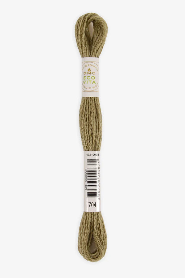 DMC Eco Vita Organic Wool Thread. 704 Willow Woald
