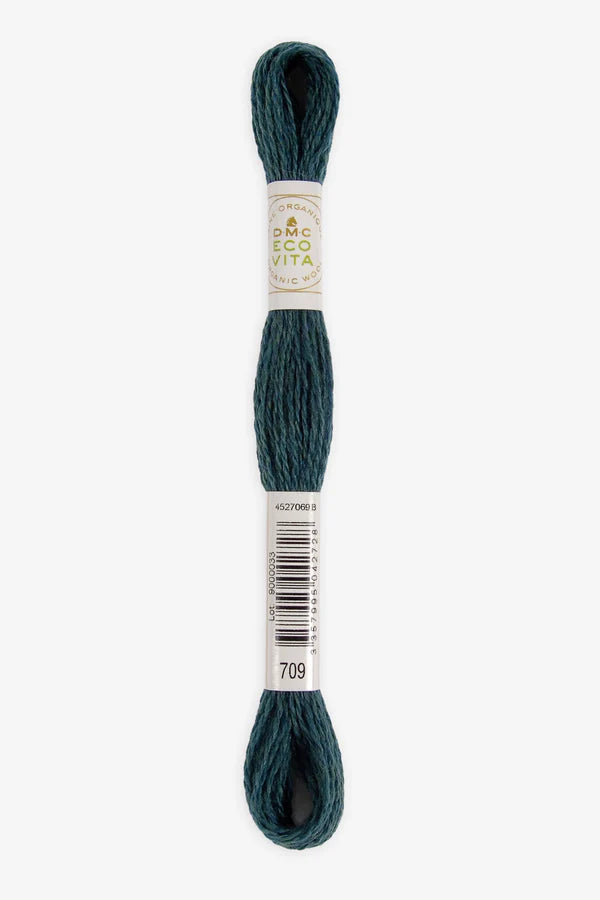DMC Eco Vita Organic Wool Thread. 709 Cypress Indigo