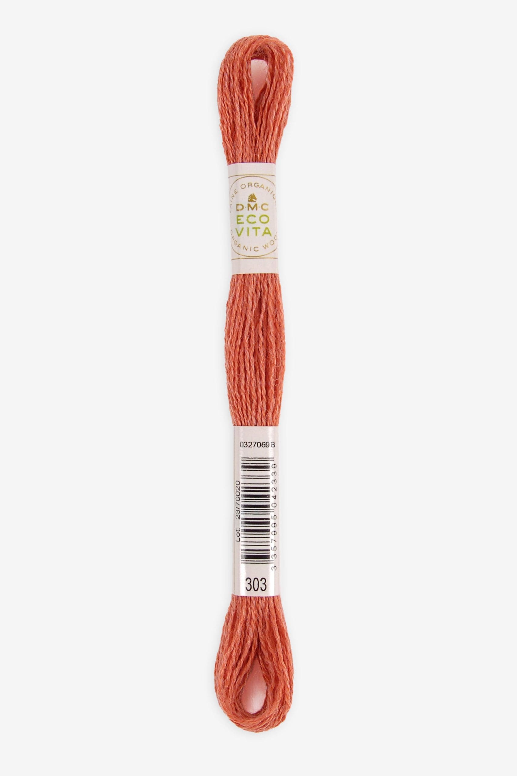 DMC Eco Vita Organic Wool Thread. 303 Papaya Madder