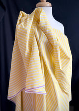 Fine Cotton Shirting - Bright Pink Stripe