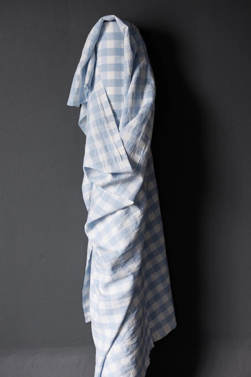 Garden Party Laundered Linen Cotton. Friday Blue