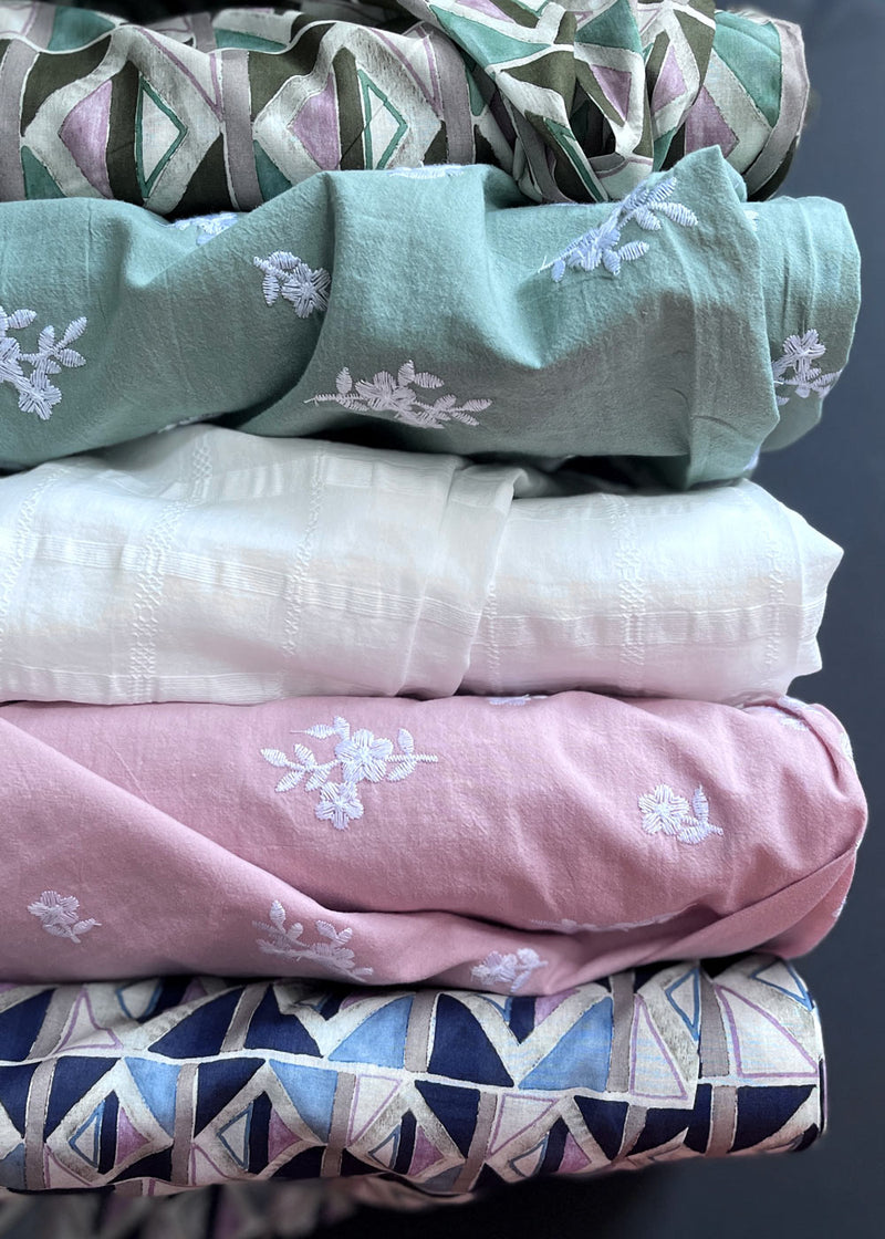 Mabelle Organic Cotton Lawn - Pastel Diamonds