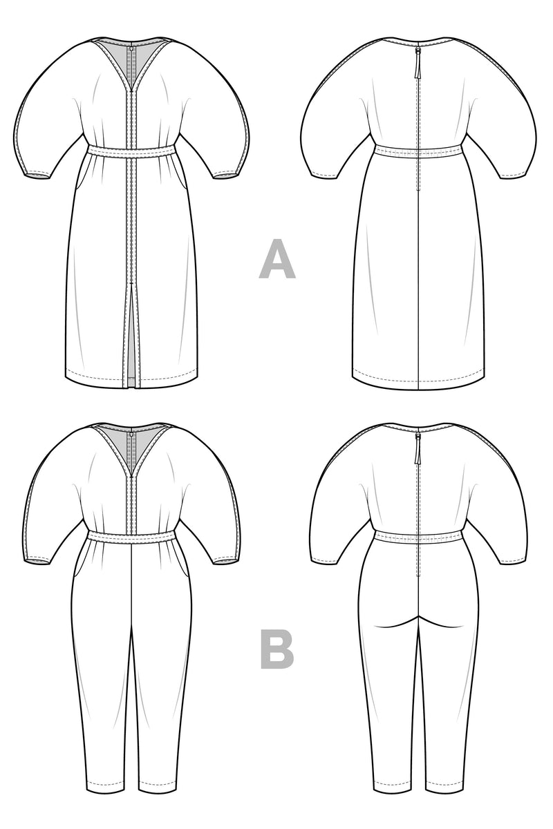 Closet Core Patterns Jo Dress and Jumpsuit