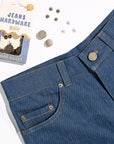 Jeans Hardware Kit | Aged Brass
