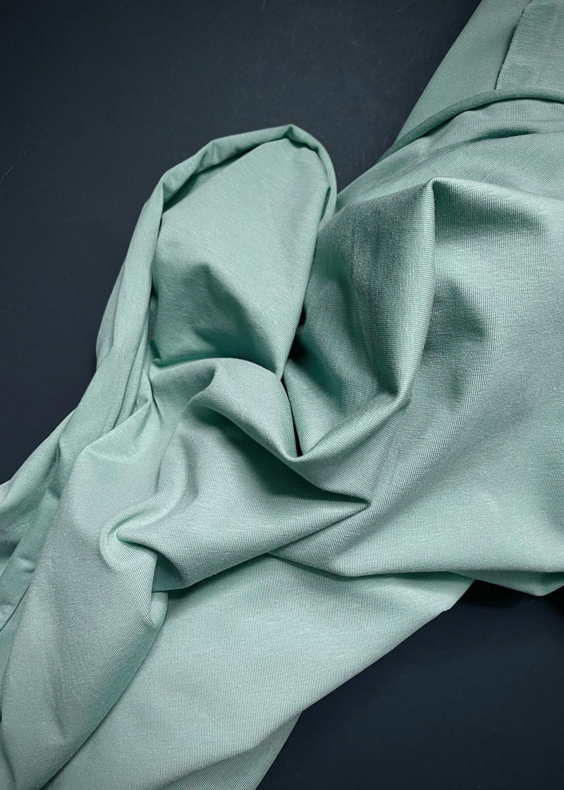 Organic Cotton/Elastane Jersey Knit - Celadon