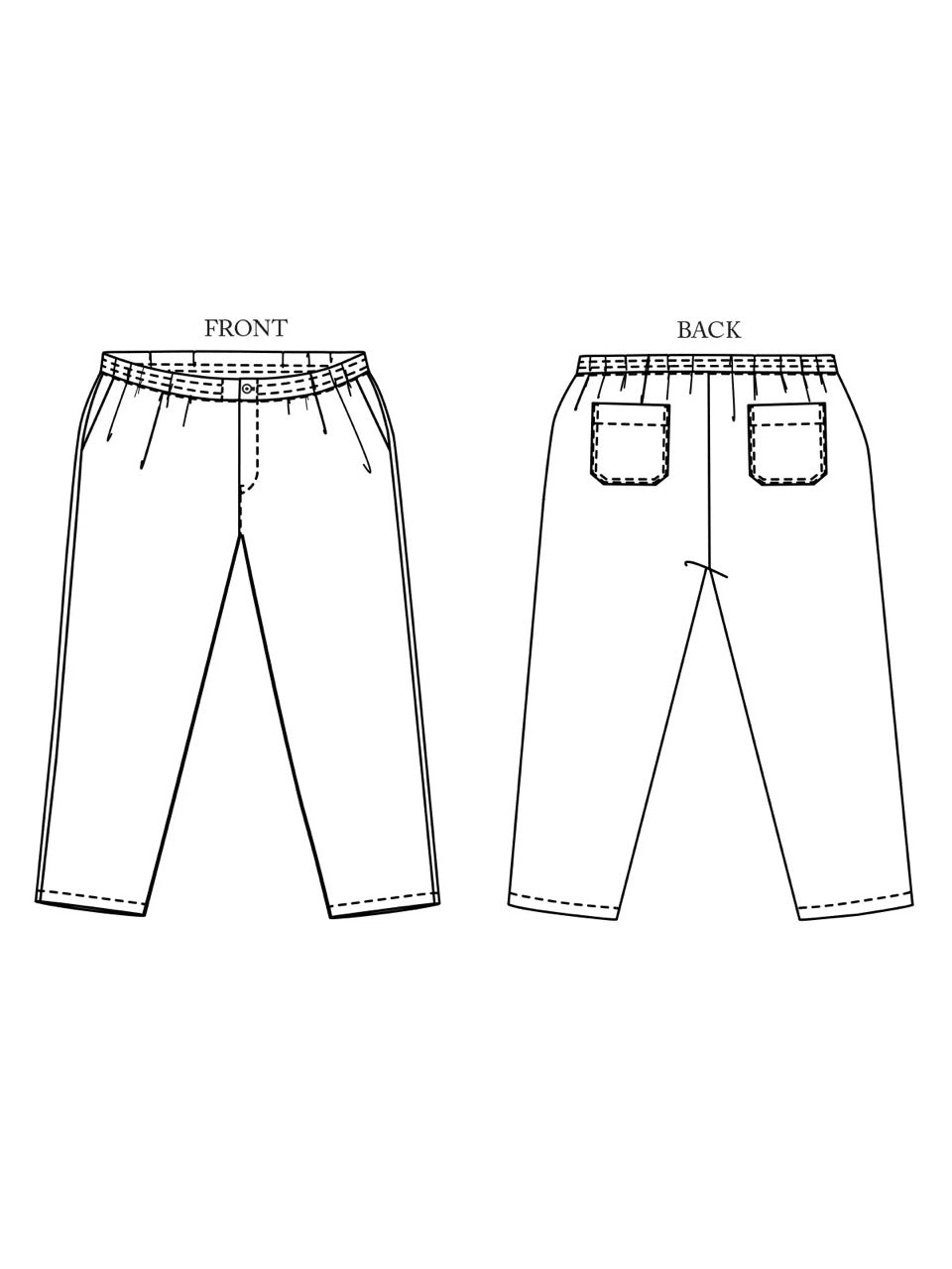 Merchant &amp; Mills Elling Trousers Menswear Sewing Pattern