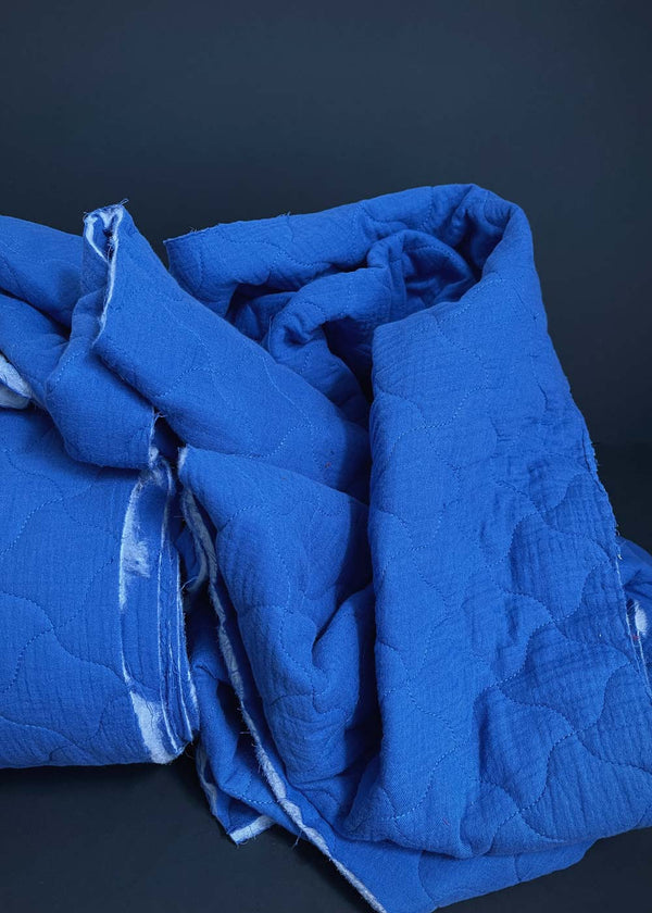 Parks Quilted Cotton - Electric Blue