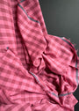 Pure Cotton Gingham Shirting - Raspberry Fool