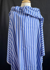 Radio Stripe, Blue - Cotton Broadcloth