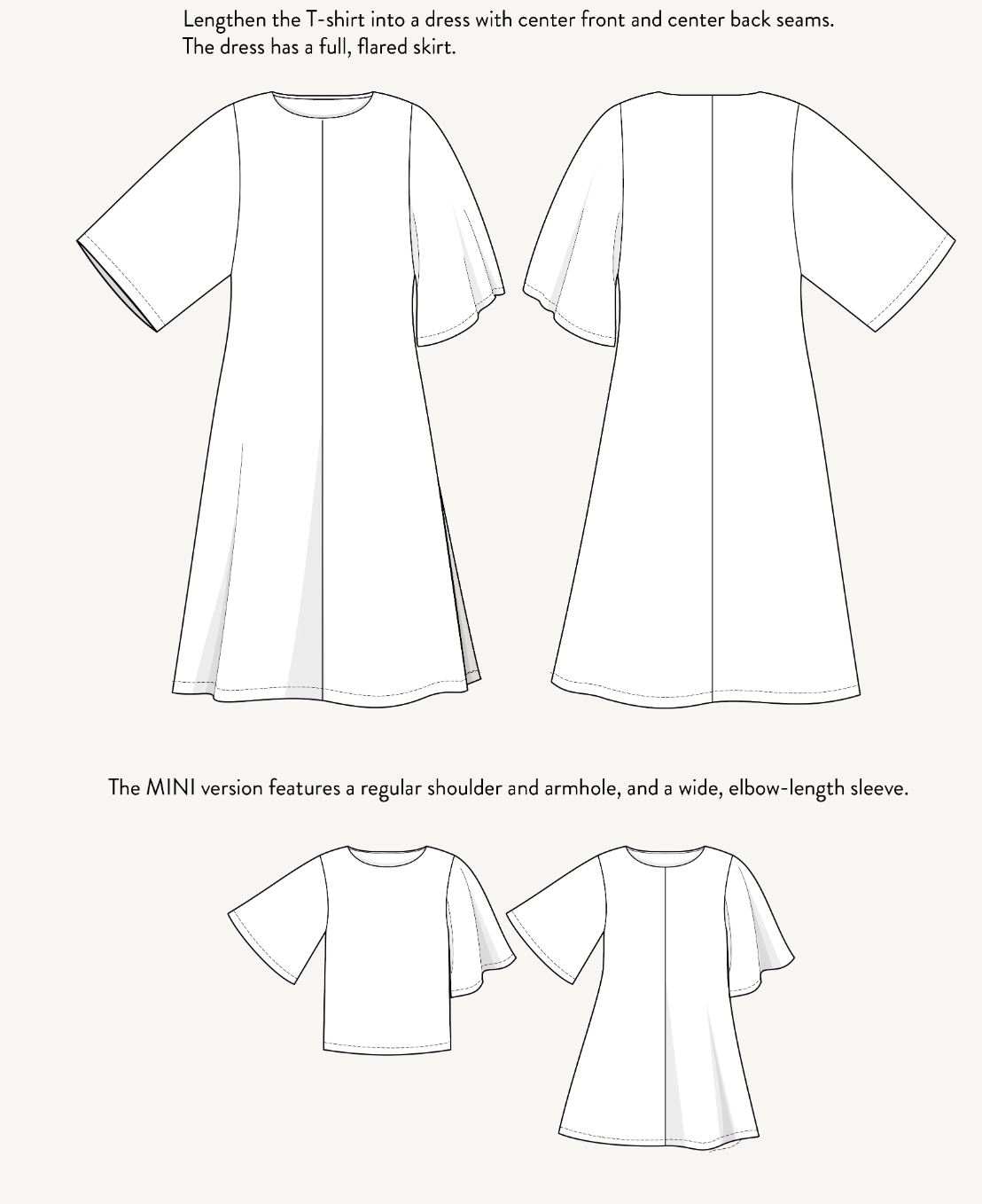 The Assembly Line - Wide Sleeve T-Shirt &amp; Dress