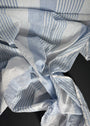 Seaside Stripe, Organic Cotton Shirting - Blue