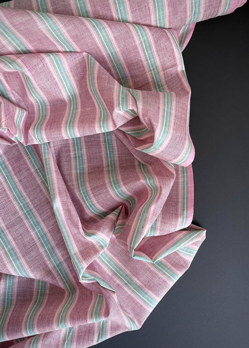 Tropics Stripe, Handwoven Cotton Fabric