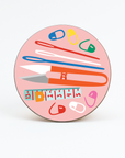 Yarn Crochet / Knitting Coaster - Melamine : Pink