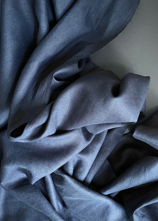 Awa Washed Linen - Ink Blue