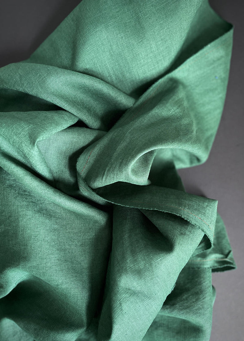 Awa Washed Linen - Billiard Green