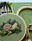 Forest Snail Intermediate Embroidery Kit