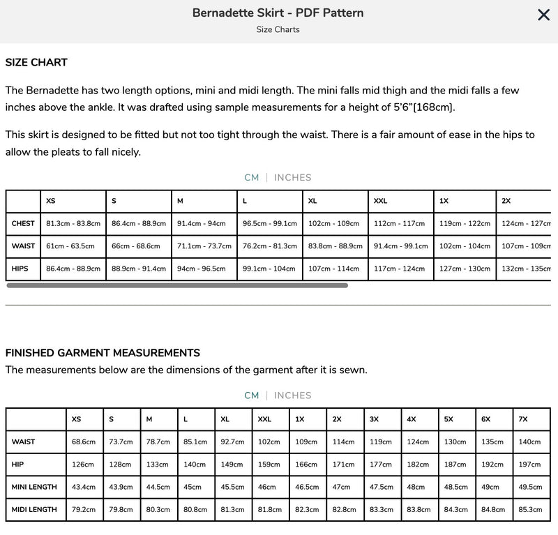 Friday Pattern Company - Bernadette Skirt