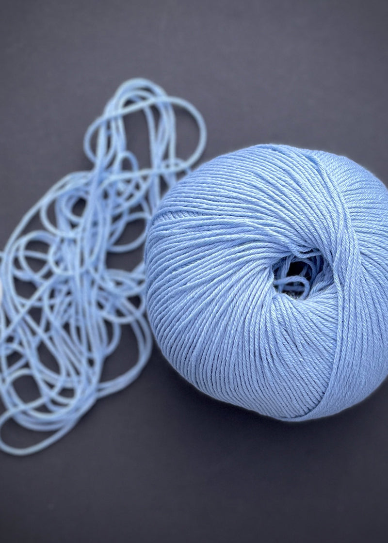 Bio Sesia 5 Organic Cotton Yarn 4ply. Powder Blue 982