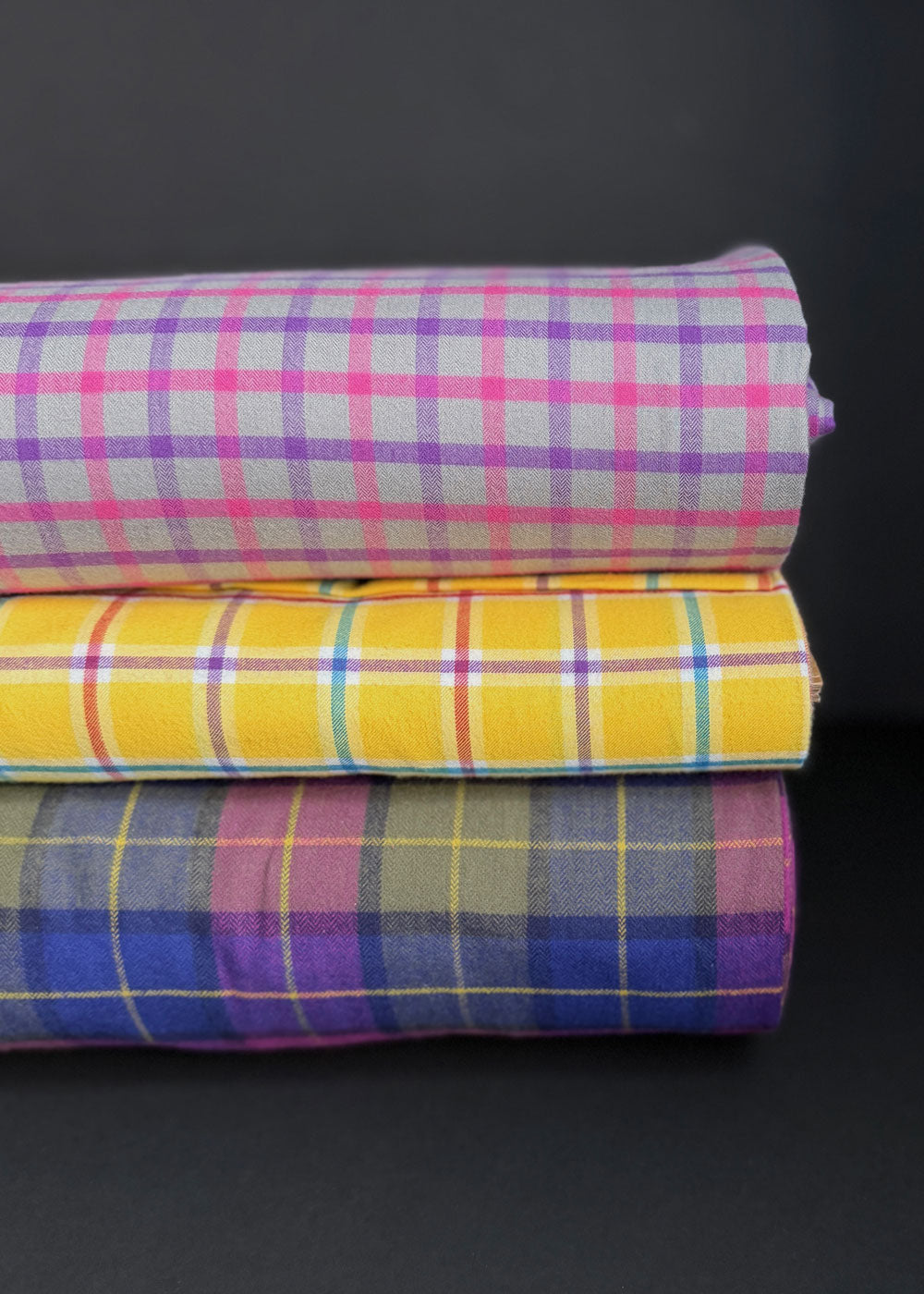 Brushed Cotton Check - Purple Rain