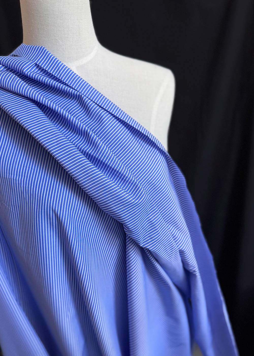 Italian Fine Cotton Shirting - Pierre Stripe