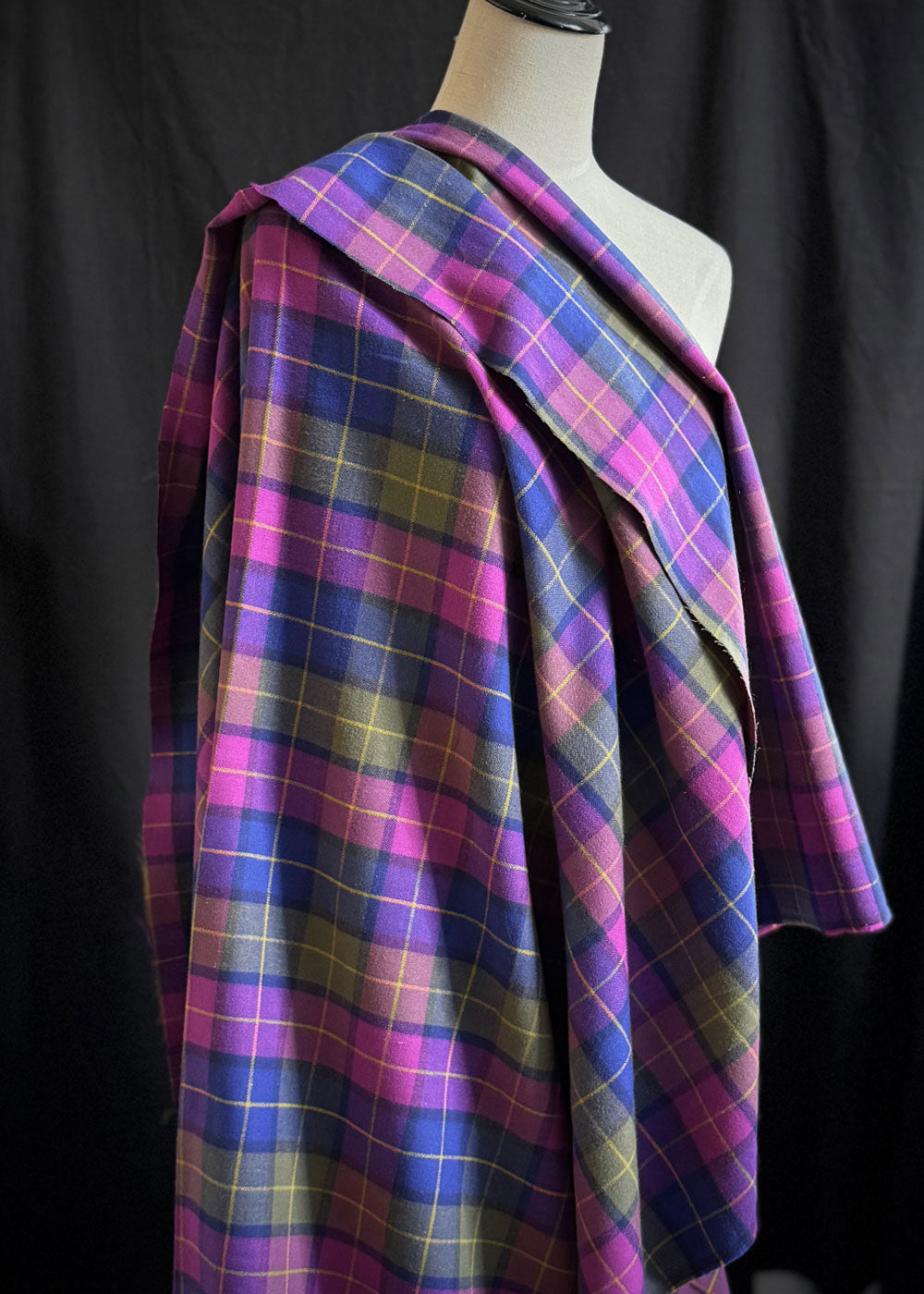 Brushed Cotton Check - Purple Rain