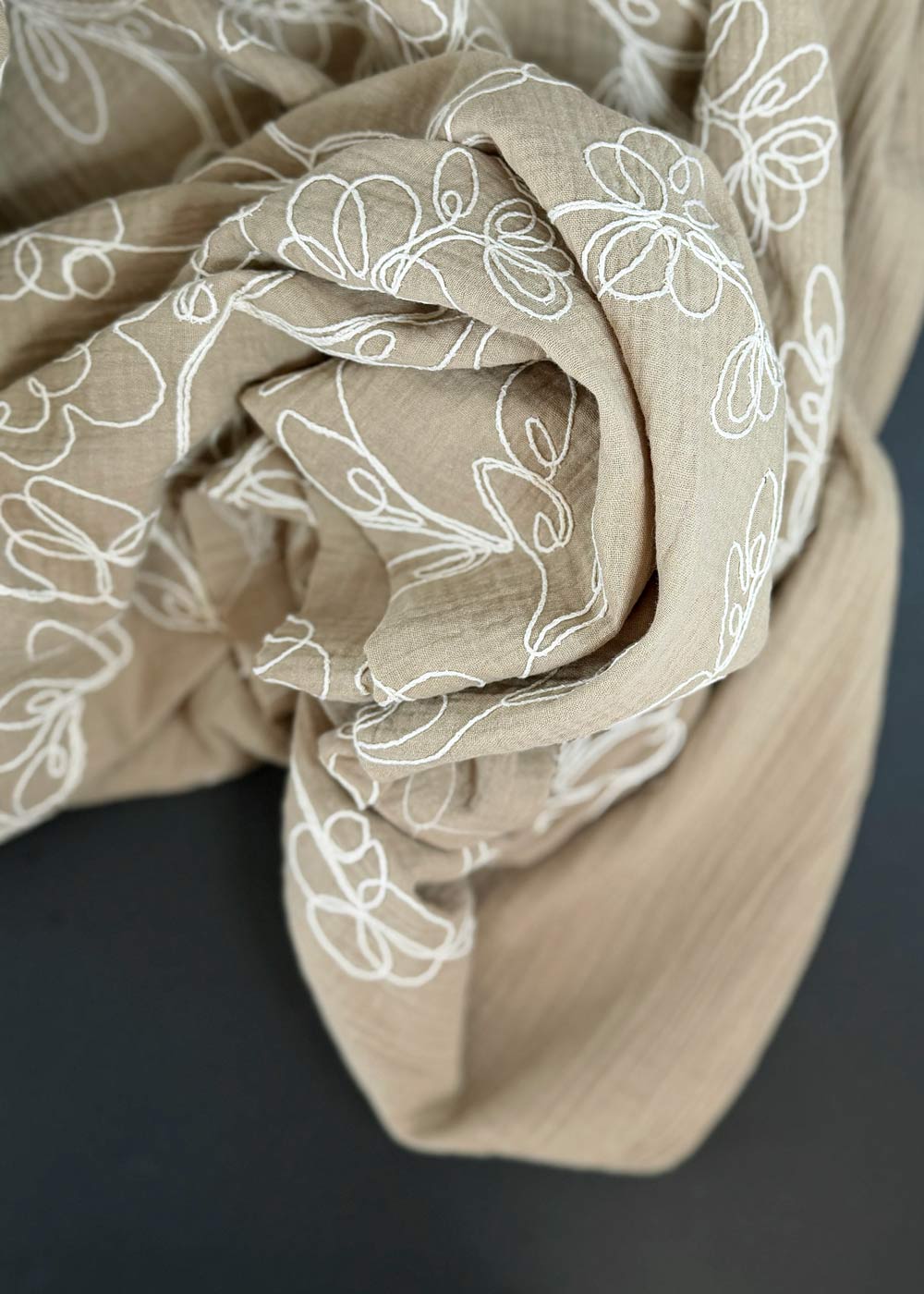 Camille Blonde -  Embroidered Double Gauze