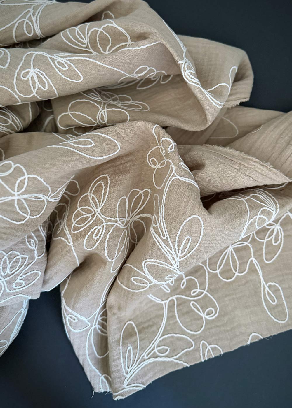 Camille Blonde -  Embroidered Double Gauze
